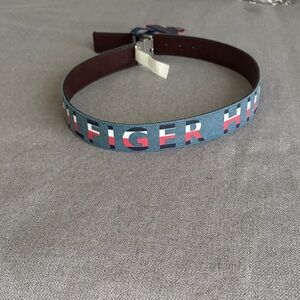 Tommy Hilfiger Blue and Red Belt
